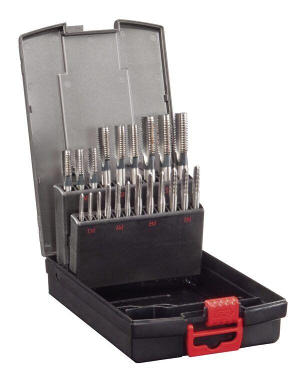Conjunto machos manuales HSS 21 piezas. M3-M12