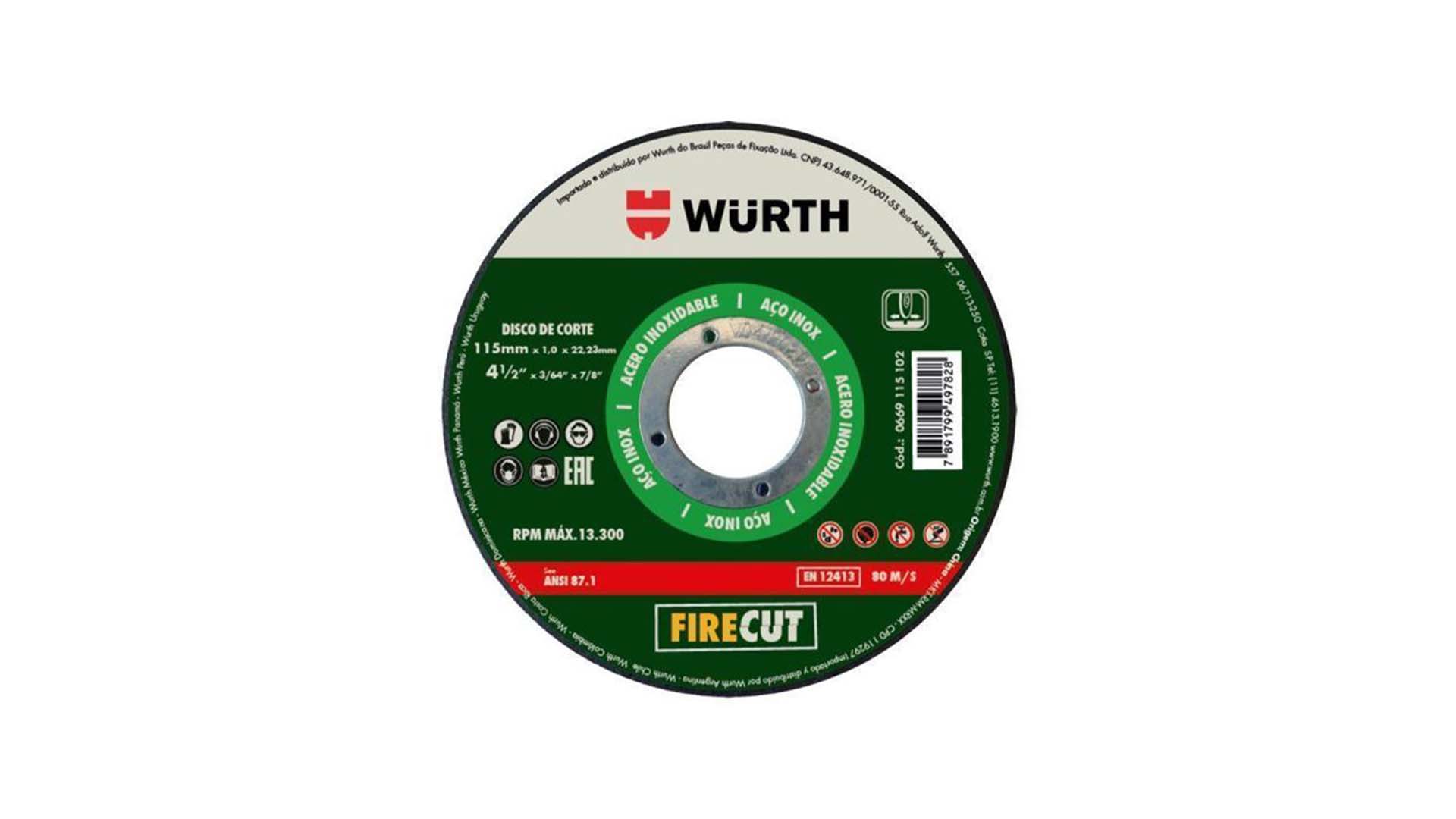 Disco de corte para acero inoxidableidable. FIRE CUT