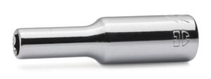 Llave de vaso de 3/8 pulg. hexagonal métrica larga