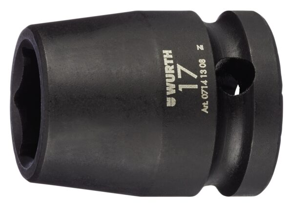 Llave vaso impacto 1/2 pulg. mét., hexag. corta