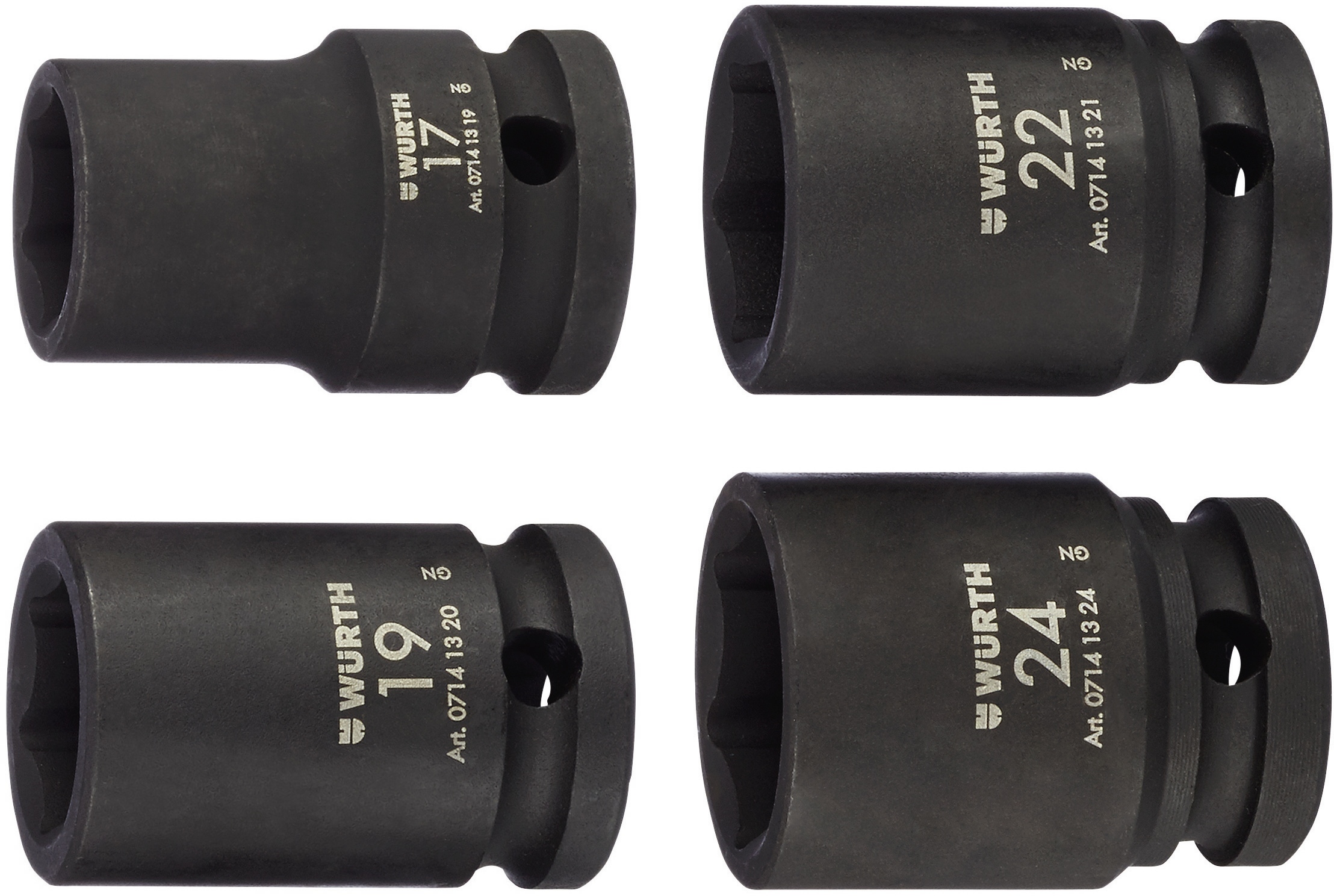 Set de vasos de impacto 1/2 pulg. 4 piezas